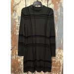 Style & Co. Plaid Mock Neck Sweater Dress, green and black, size Small Photo 1