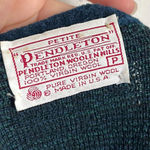 Pendleton  • Navy Green Plaid Wool Blazer Sweater Cardigan Vintage Photo 3