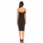 LPA NWT Revolve Aurora Black Feather Trim Strapless Dress Cocktail Party Size XS Photo 2