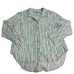 BILLY T Shirt Womens X Large Blue White Button Up Shirt Stripe Long Sleeve Size XL Photo 0