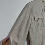  Linen And Lace‎ Mix Utility Jacket Size Large Chico's Size 2 Photo 8