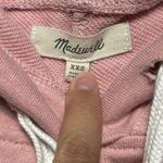 Madewell Pink Relaxed Fit Bell Sleeve Hoodie Sweatshirt US XXS Photo 5