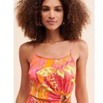 Farm Rio NEW  Tropical Print Midi Maxi Dress Cutout Sleeveless Size Small $225 Photo 5