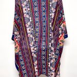 Anthropologie Bohemian Boho Chic Print Kimono Semi Sheer Cover Up Open Front Top Ember Small Photo 3