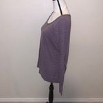 Level eight Womens Knit Stretchy Long Sleeve Shirt Stripes Purple Grey Photo 3