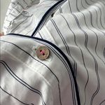 Free People  Intimately - Day To Day Sleep Striped Oversized Button Down Shirt XS Photo 9