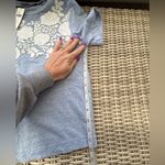 Pankaj & Nidhi at Anthropologie NWT Floral Appliqué Blanche Tee XS bloomcore Blue Photo 11