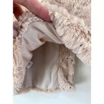 Forever 21 Y2K Faux Fur Bolero Jacket Sz L VTG Gold Sequin Cropped Penny Lane Photo 6