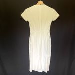 J.Crew white short sleeved bodycon midi dress women's size 0 vintage style Photo 5