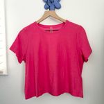 Beyond Yoga  Large Featherweight Supreme Cropped Tee Pink Magenta Athletic Preppy Photo 0