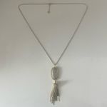 Kendra Scott  Rayne Gold and Silver Two Tone Filigree Long Fringe Necklace Photo 2