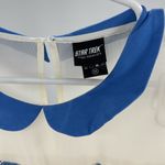Her Universe  Blue White Star Trek Think Geek Mini Dress M pockets sheer cons Photo 6