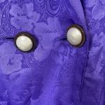 Victoria's Secret Vintage 1980’s Victoria’s Secret Gold Label M Purple Robe Double Button Front Photo 2