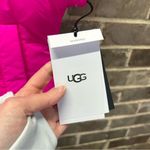 UGG  Reversible Pink Puffer Vest Full Zip Button Up Sleeveless Women Sz Large NWT Photo 5