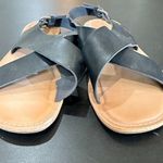 Old Navy Faux-Leather Cross-Strap Slingback Sandals Black Size 8.5 Photo 13
