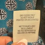 Equipment  BLUE-GREEN PRINT BUTTON DOWN LONG SLEEVE ESSENTIAL SILK BLOUSE SHIRT Photo 6