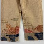 We The Free Free People We The Canyon Tan Golden Vibes Embroidered Cropped Pants Size 31 Photo 5