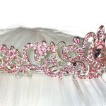 Beautiful pink and silver tiara! New! Photo 1