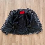 Carolina Herrera $2290 CH  Black Tweed Paneled Peplum Cotton/Silk Jacket Size 6 Photo 4