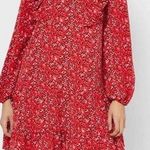 Topshop ✨SALE Ruffle Red Detail Dress US 4 NWT Photo 0