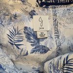 Joie  Blue And White Tropical Toile Fit and Flare Dress, Sz 10 Photo 13