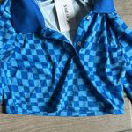 SheIn  checkered cropped long sleeve top Photo 1