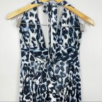 ASOS NWT Bohemian Leopard Print Blue Halter Maxi SunDress Vaca Beach Size 14 Photo 6