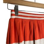 Romeo + Juliet Couture Romeo + Juliet Orange White Striped Pleated Skirt Puff Sleeve Top Co-Ord Set S Photo 7
