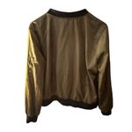 ALYX Satin Olive Green Lined Full Zip Pockets Military Bomber Jacket Size XL Photo 4