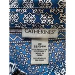 Catherines Women Size 2X 22/24W Tunic Zip Collar Pockets Slits 3/4 Sleeve Office Photo 2