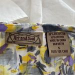 Nordstrom 70s inspired yellow and purple milkmaid dress Photo 5