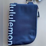 Lululemon  NWT Clippable Card Pouch Club Blue & White Credit Card Slots Photo 4