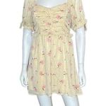 Lush Clothing LUSH Women’s Yellow Pink Floral Mini Dress Sz S Photo 0