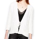 French Connection Mimosa Mist Sequined Tie Front Jacket in Daisy White 4 NWT Photo 11