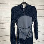 Pretty Little Thing Velvet Midi Dress Long Sleeve Blue Size 12 Photo 7