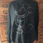 Disney Vintage 90s  Mickey Mouse Crewneck Sweatshirt  L  Neon Unisex Y2K Rainbow Photo 1
