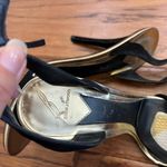 Brian Atwood Black Catania Strappy Heels gold ankle strap buckle stiletto Photo 4