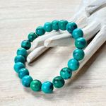 Vivid Stone Stretchy Beaded Bracelet Green Photo 6