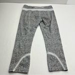 Lululemon  Run Inspire Crop II Black Grey White Speckled Capri Legging Size 6‎ Photo 13