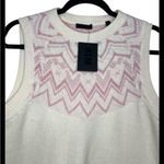 NWT ATM Anthony Thomas Melillo Fair Isle Sleeveless
Wool Sweater Vest size S Pink Photo 0