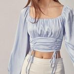 JET SET LONG SLEEVE RUCHED CROP TOP Size undefined Photo 0