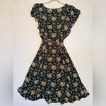 Max Studio Green Floral Flutter Sleeve Ruffled Dress With Belt Size XL NWT! Photo 4