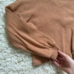 SO  mock-neck bishop long sleeve orange top Photo 1