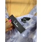 Lulus NWT  Glamorous Sweetie Lavender Burnout Tie-Strap Bustier Midi Dress Sz XS Photo 7