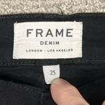 Frame  Jeans Womens 25 Skinny Black Stretch Pockets Raw Hem Photo 2