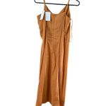 Lucy Paris Gold Sleeveless Sundress with Slit Photo 7