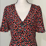 Skies Are Blue  v neck button down shirt size med Photo 10