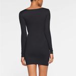 SKIMS  Body Long Sleeve Slip Dress in Black Photo 2
