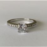 Diamond Engagement Silver Ring Size 5.5 Photo 1