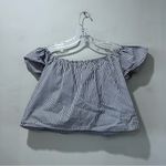 ZARA Basic Collection Off The Shoulder Summer Striped Elasticized Crop Medium Photo 5